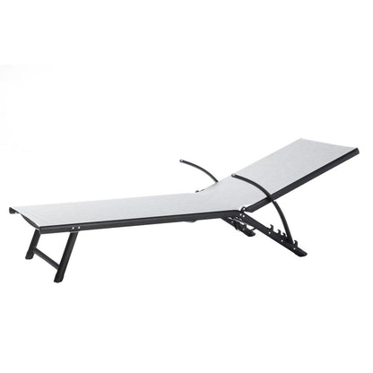 SET OF TWO Oceanview Stackable/Foldable Chaise Lounge- Soho Black