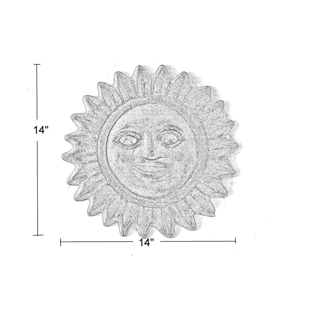 Sol Sun Face- 14"W- Dark Copper