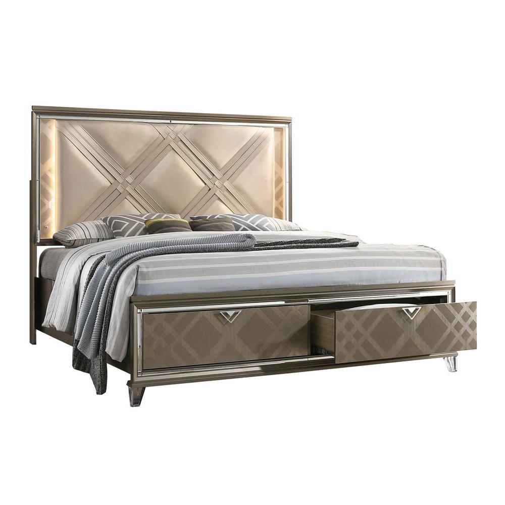 New York collection Queen size (Platform) bed w/ LED