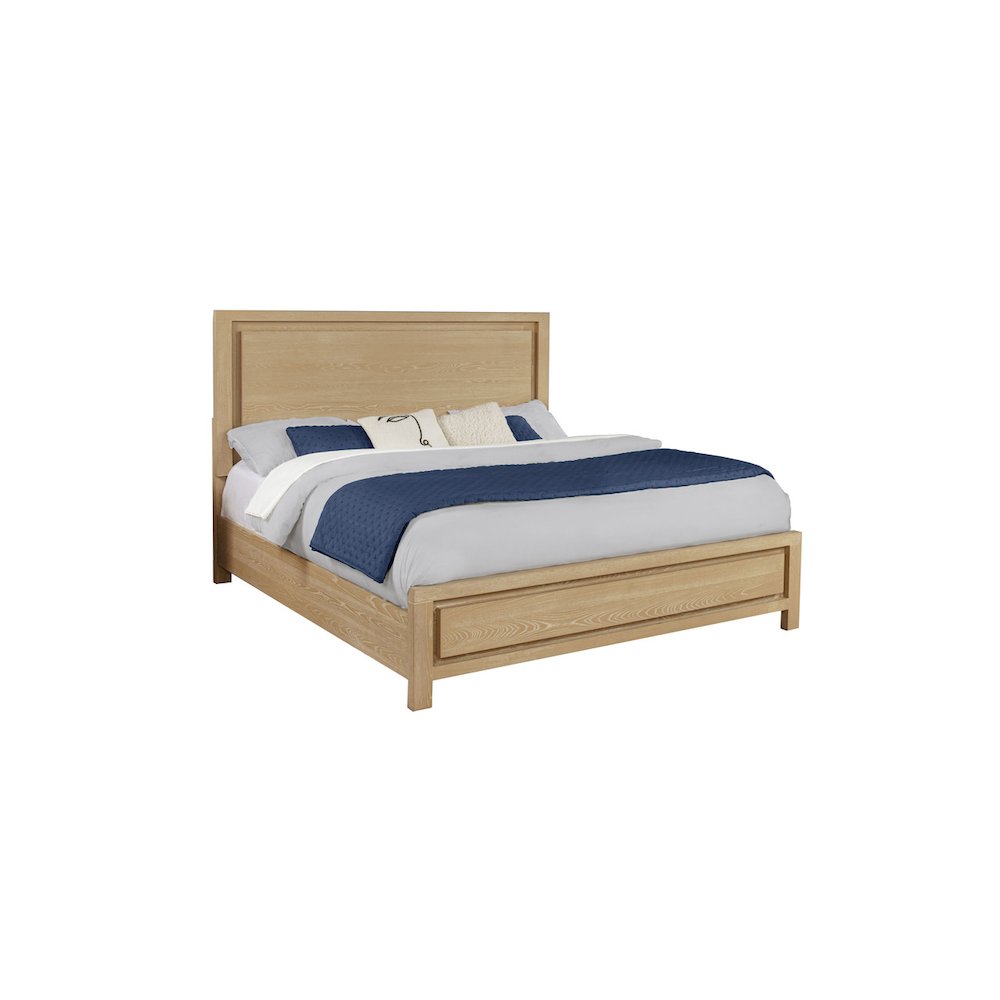 Queen Rubber Wood Light Oak Natuiral Finish Bed Frame