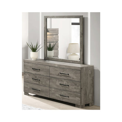 4Pc Modern Full Size Panel Bedroom Set In Antique Gray Color