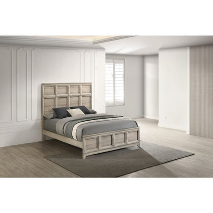 Queen Panel Bed Weathered Greige