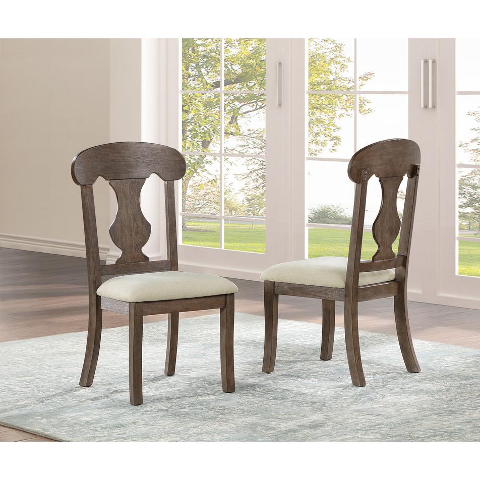 7pc Traditional  style dining set in rustic oak color