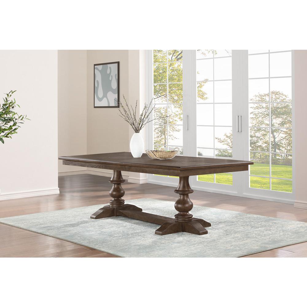 78"L Traditional style dining dable with 18"L extention leaf