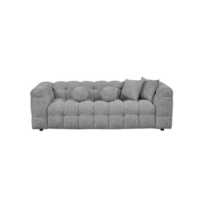Boucle Fabric Rich Gray Sofa