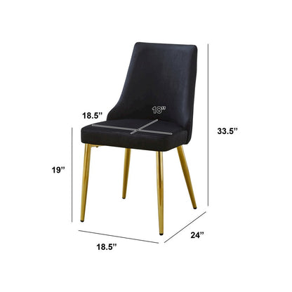 5Pc Round Tempered Glass Dining Table With 4 Black Side Chairs