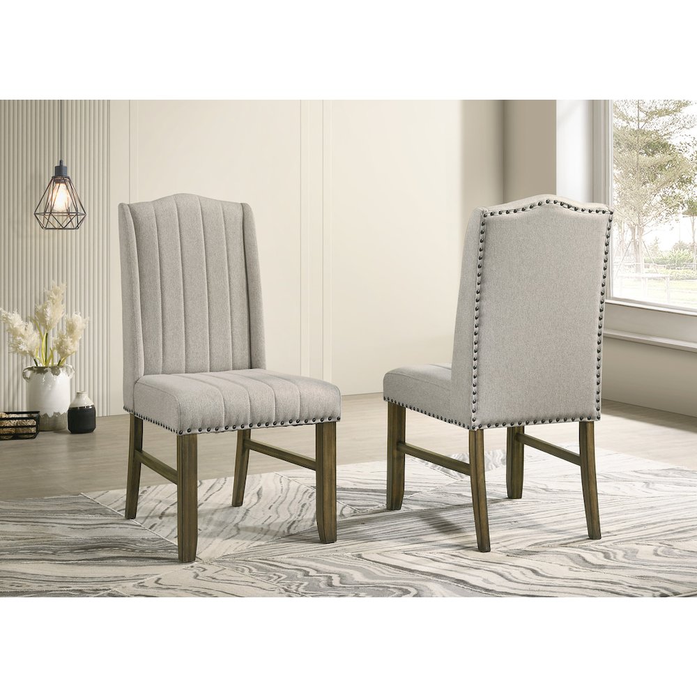 7pc wood dining set with extendable table