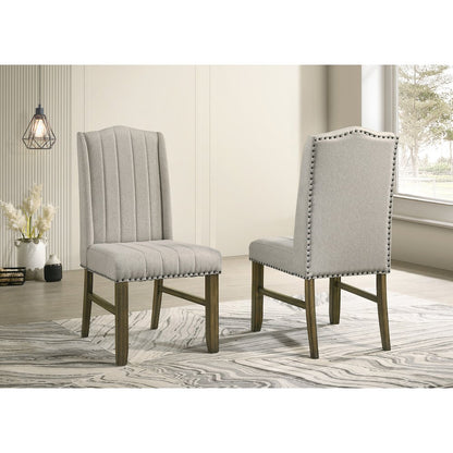 7pc wood dining set with extendable table