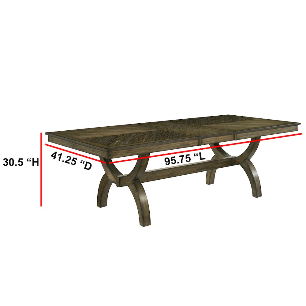 Big extendable wood dining table with leaf
