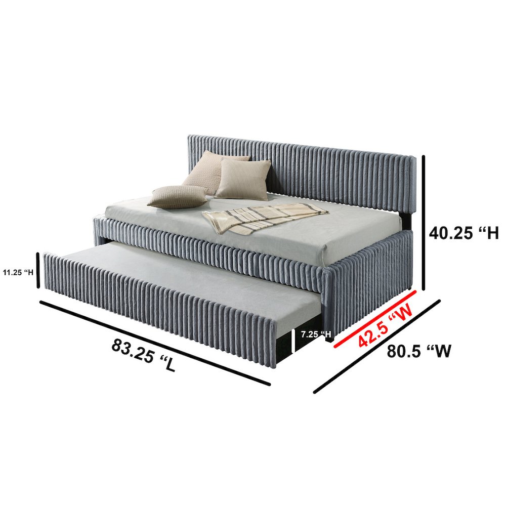 Twin daybed with trundle in Cream