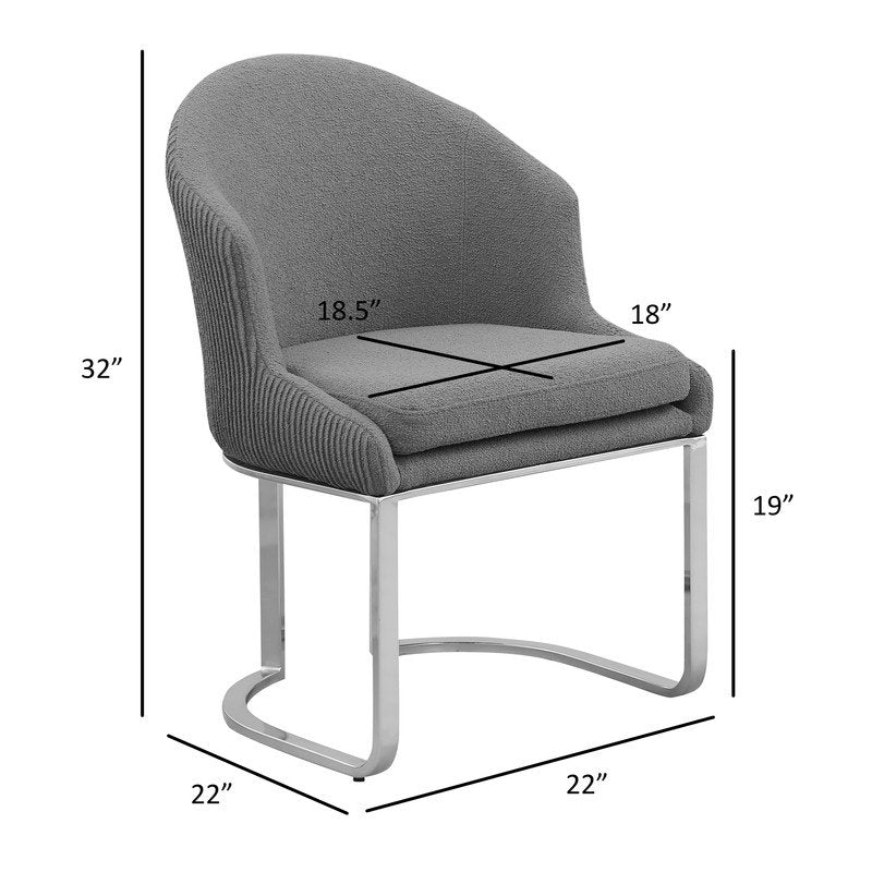 Best Quality Furniture Black With Silver Side Chairs, Set Of Two