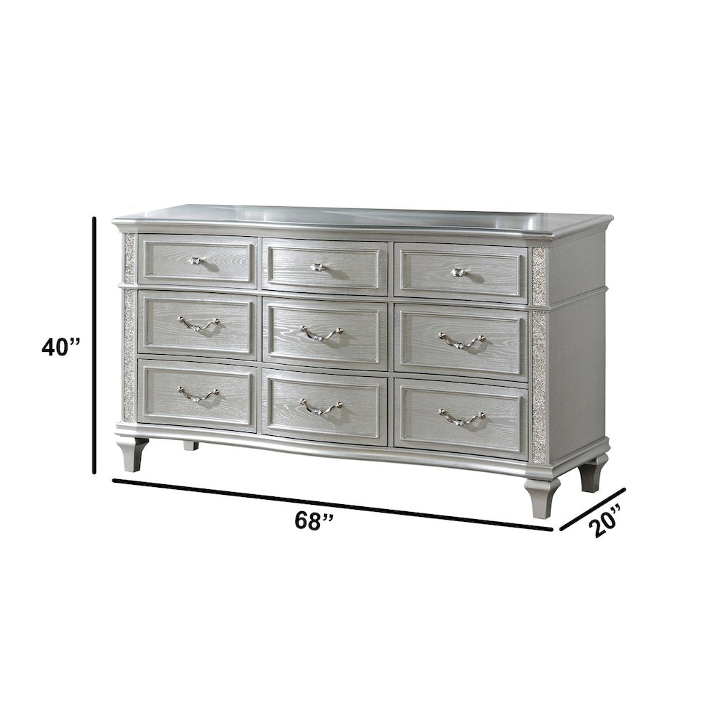 Classic Silver Dresser In Silver Color