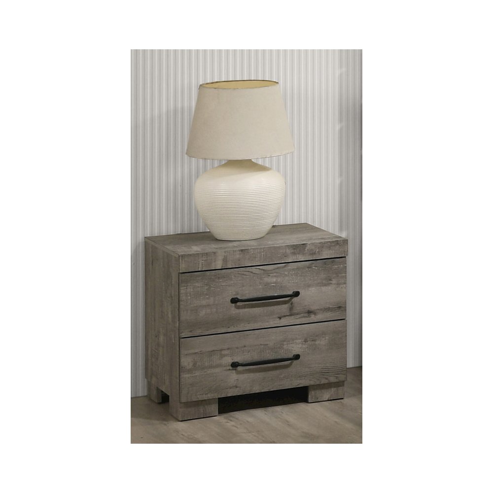 4Pc Modern Full Size Panel Bedroom Set In Antique Gray Color
