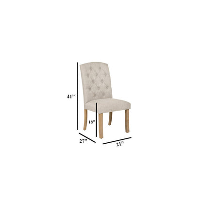 Beige Dining Chairs Wood Legs In Beige Color