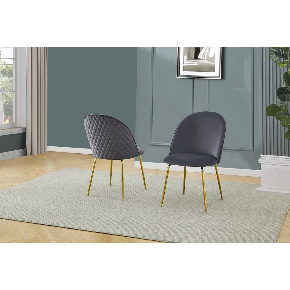 7 piece dining set- Rectangular dining table with 6 Dark grey side chairs