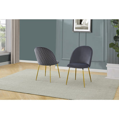7 piece dining set- Rectangular dining table with 6 Dark grey side chairs