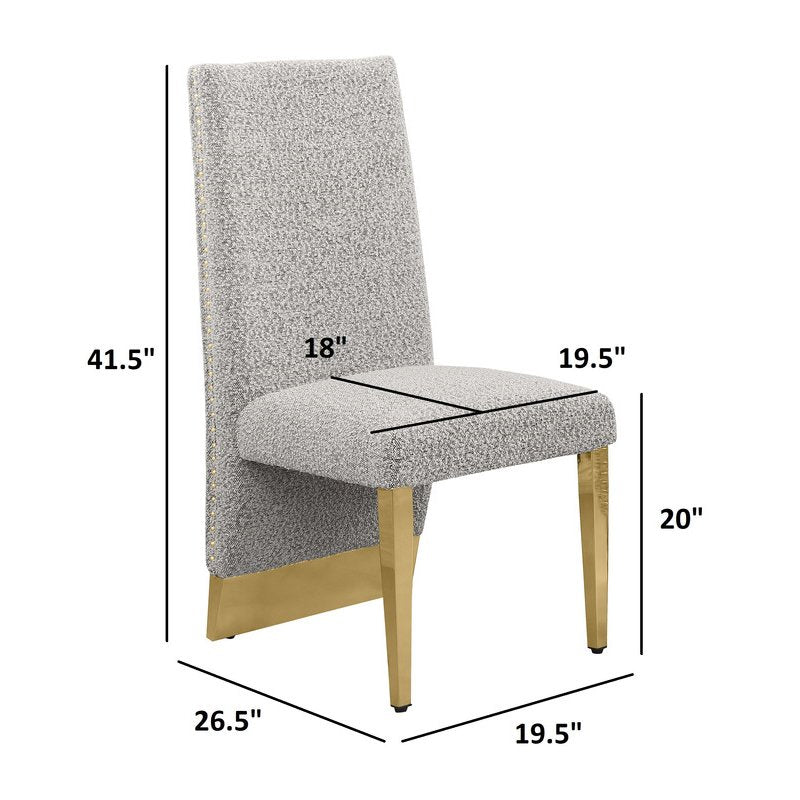 Luxe Cream boucle side chairs - Set of 2