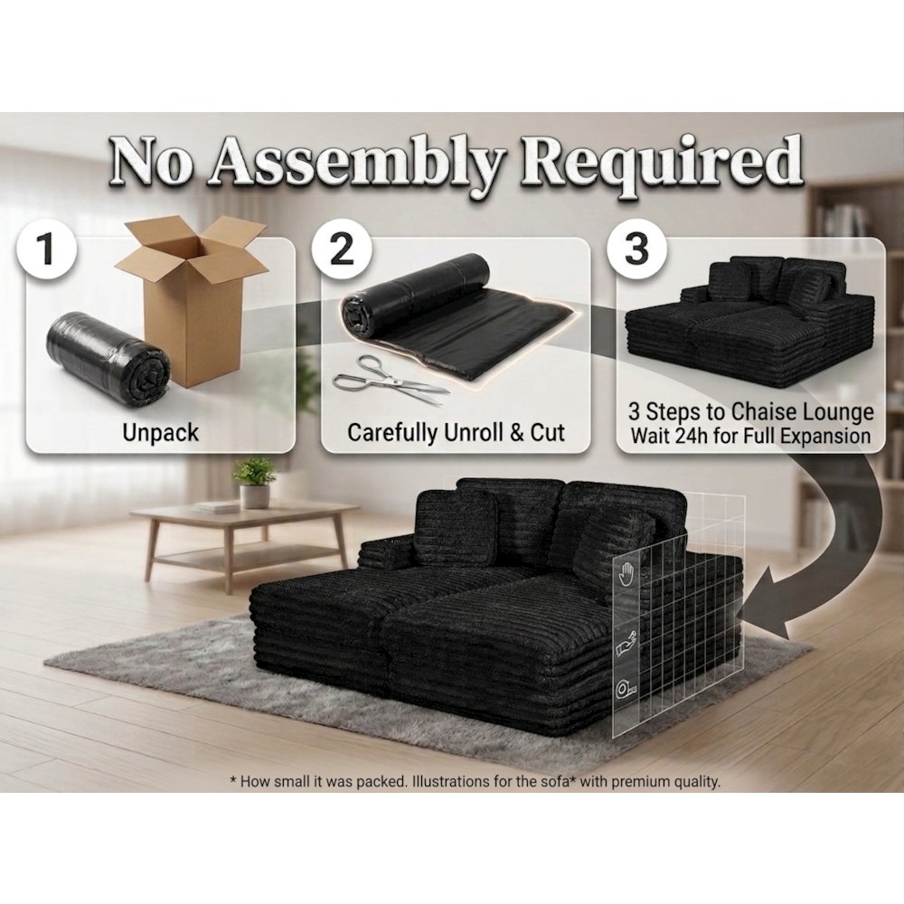 Best Quality New Big Chaise Beige with Pillows.