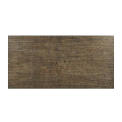 Upholstered dining chiar in brown oak and beige linen (SET OF 2)