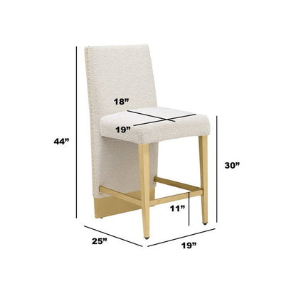 Luxe Cream boucle barstools - Set of 2