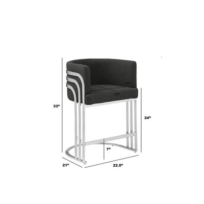 Best Quality furnitre Black  with silver counter height, Set of two