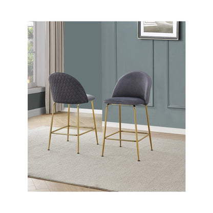 Dark grey counter height chairs (Set of 2)