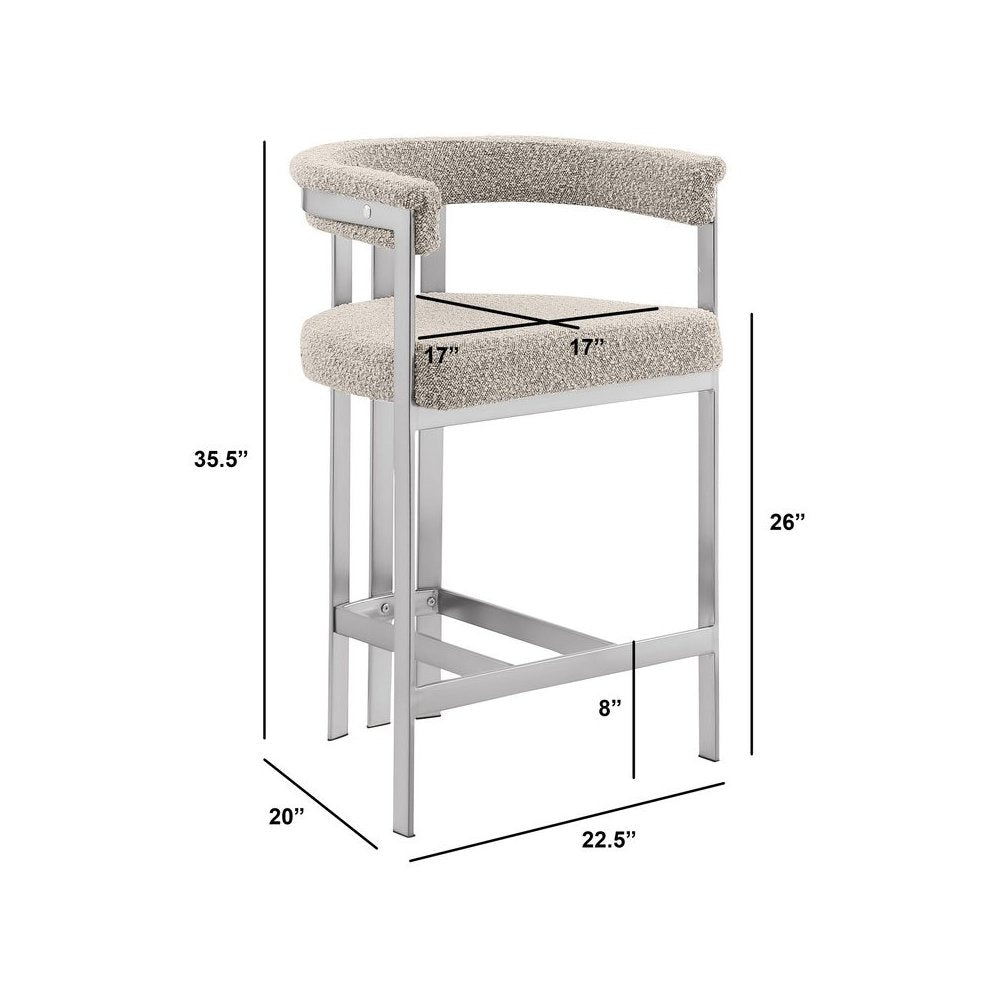 Glam gatsby Gray counter height chairs- Set of 2