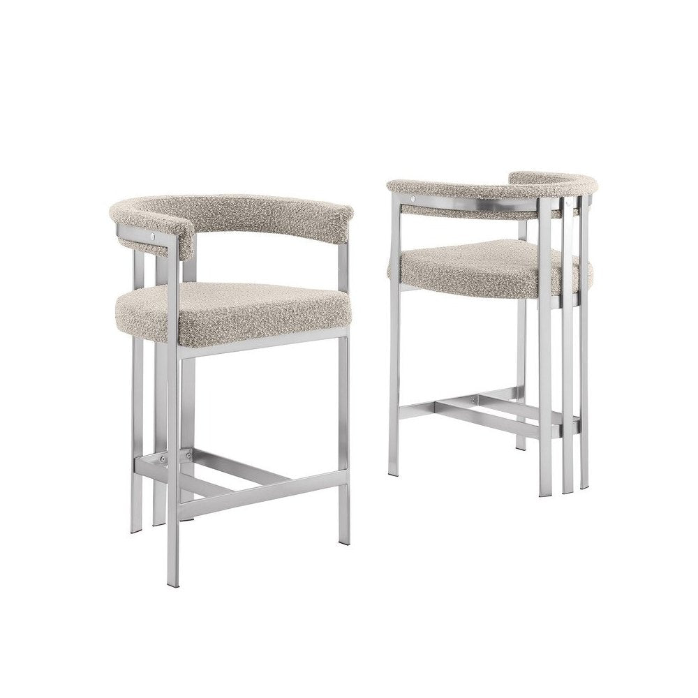Glam gatsby Gray counter height chairs- Set of 2