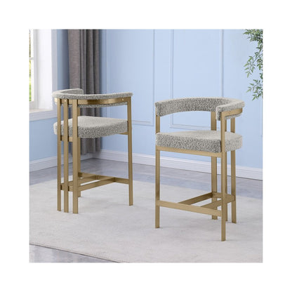 Glam gatsby Rich gray counter height chairs- Set of 2