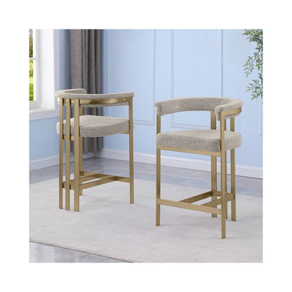 Glam gatsby Gray counter height chairs- Set of 2
