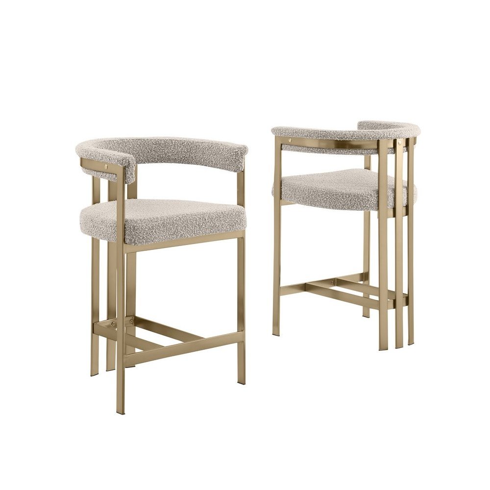 Glam gatsby Gray counter height chairs- Set of 2