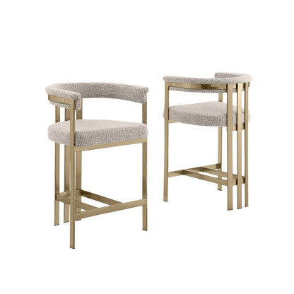 Glam gatsby Gray counter height chairs- Set of 2