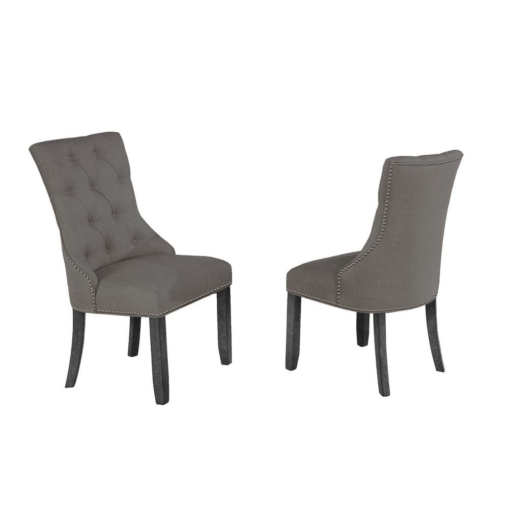 Dark Gray Dining Chair, Set of 2