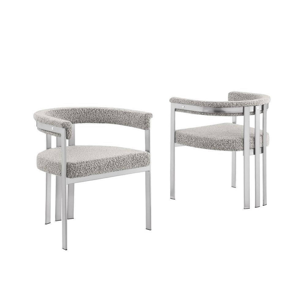 Glam gatsby Rich gray side chairs - Set of 2
