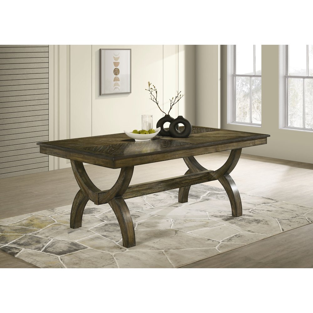 7pc wood dining set with ladderback side chairs