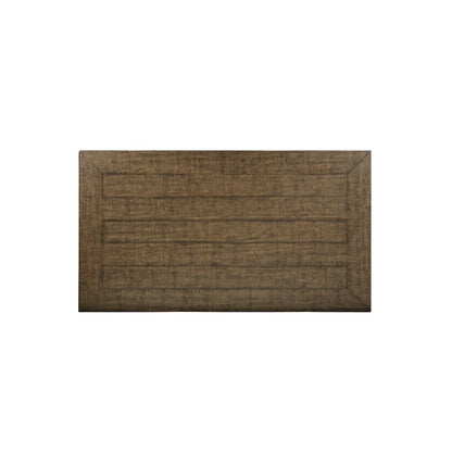 7 Piece Traditional Dining Set With Grey Side Chairs