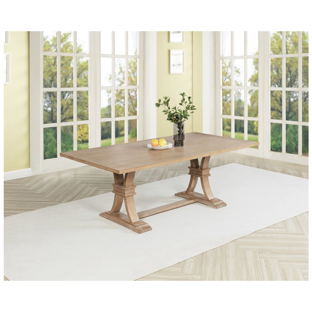 7 Piece Traditional Dining Table With Dark Grey Side Chairs