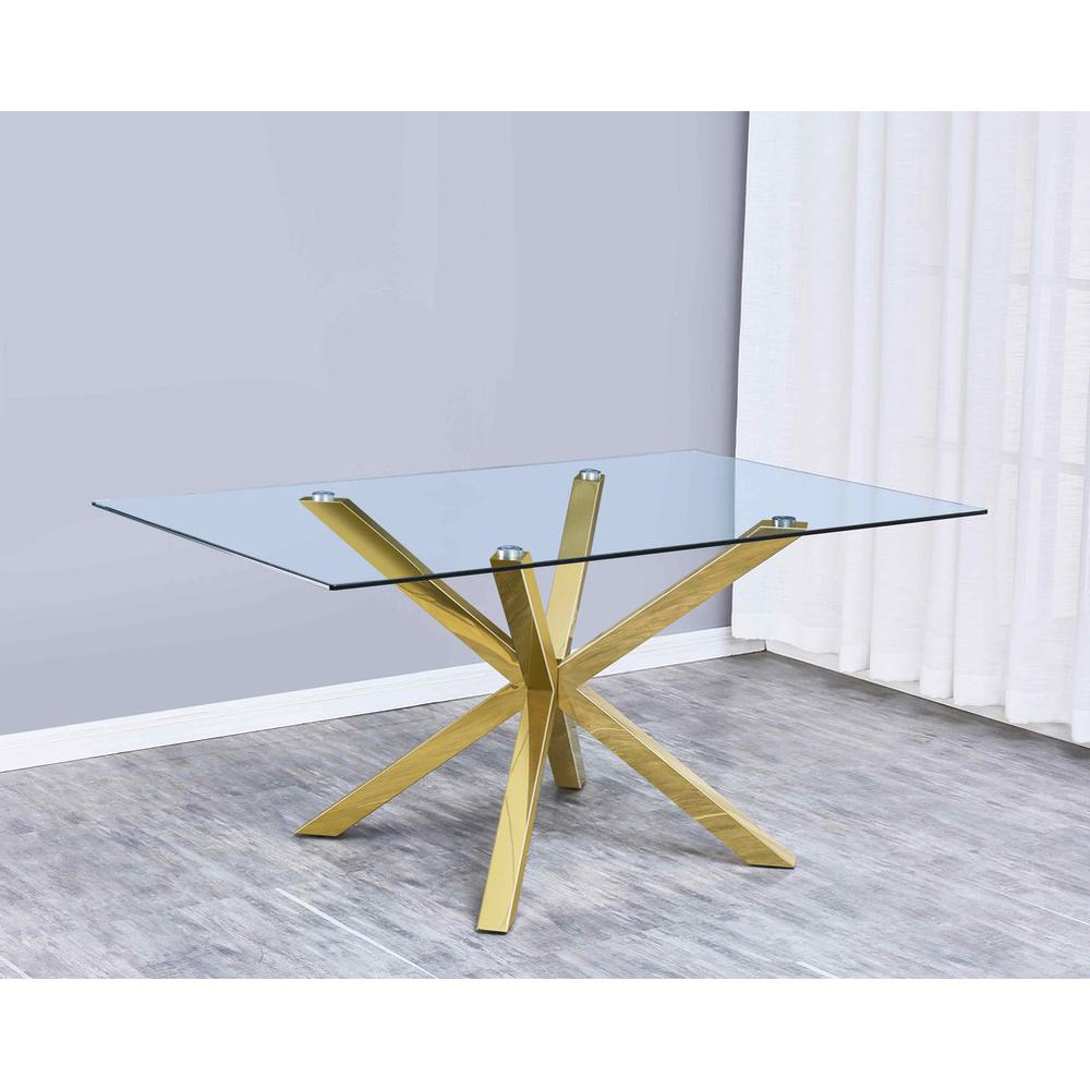 5pc modern glass dining table with 4 Navy blue side chairs