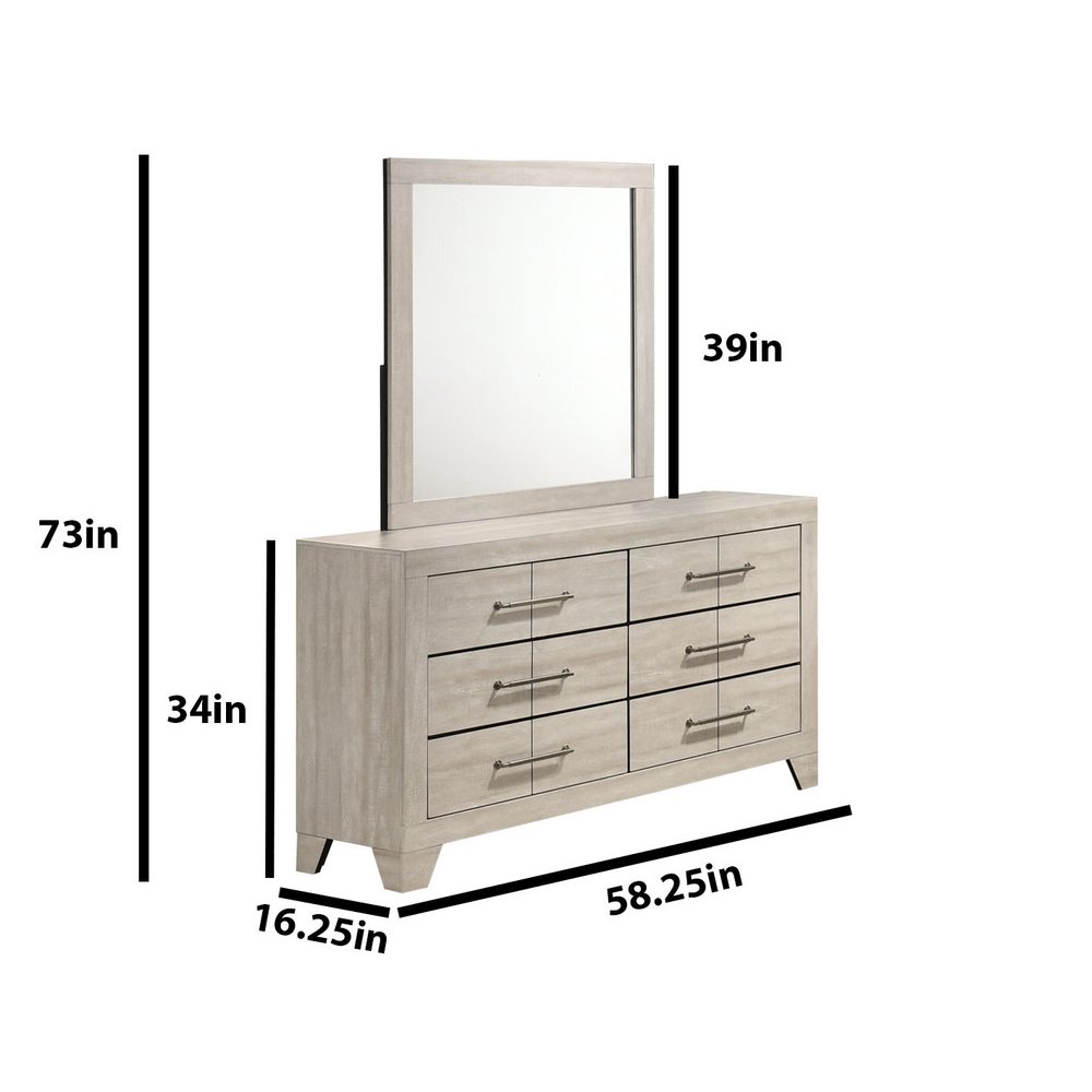 5pc Queen Panel Bedroom Set Rustic Gray Oak color