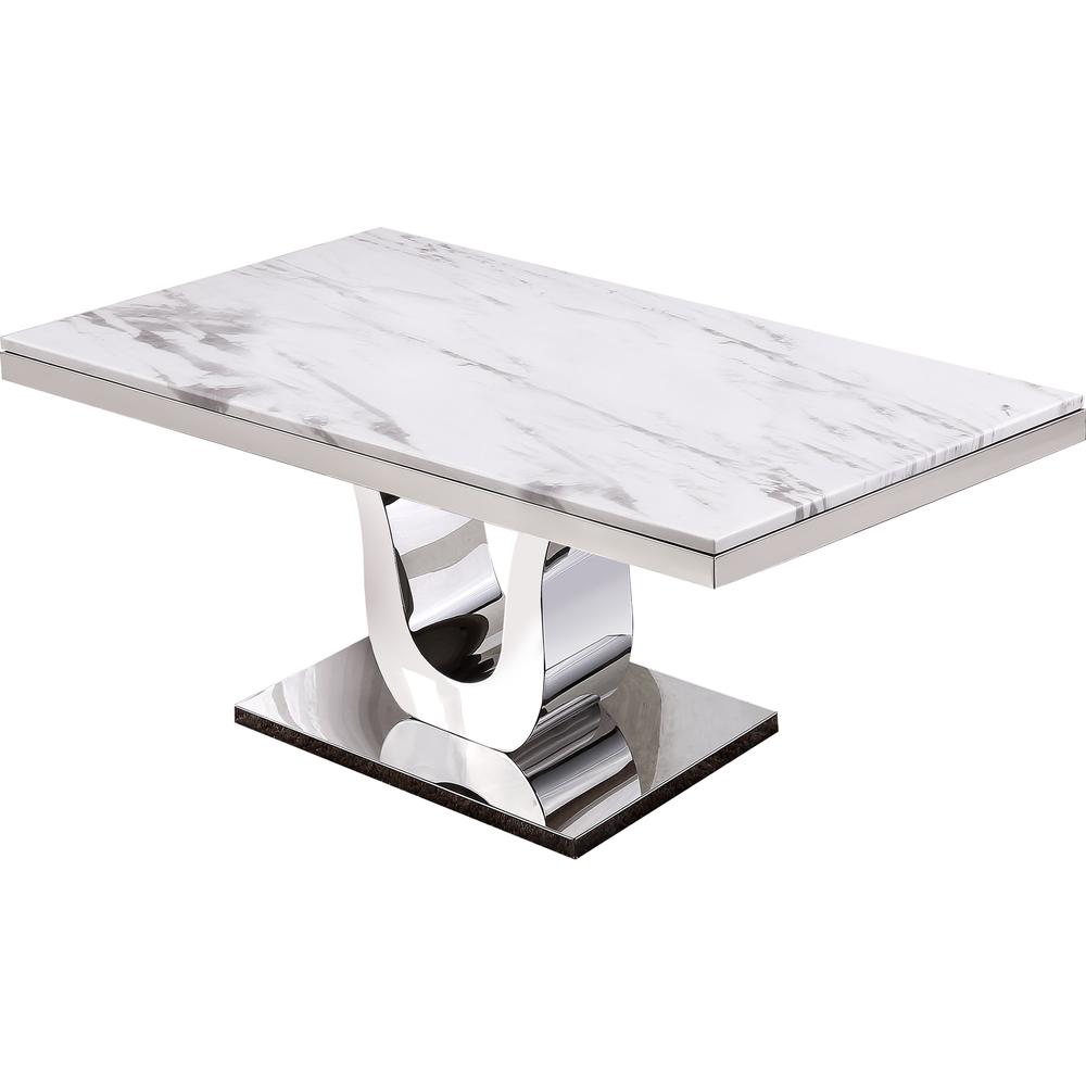 White Marble 9pc Set Pleated Chairs in Black Velvet