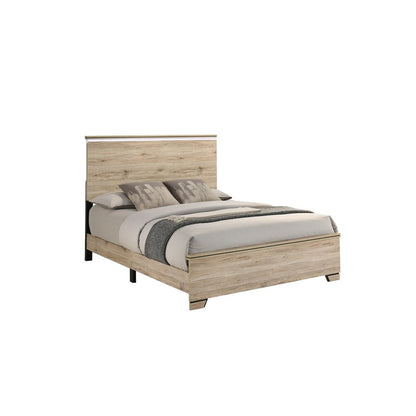 5pc Queen Panel Bedroom Set Light Oak