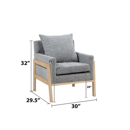 Rich Gray Boucle Accent Arm Chair