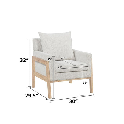 Cream Boucle Accent Arm Chair