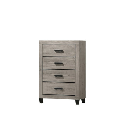 Light grey 4-draer bedroom chest