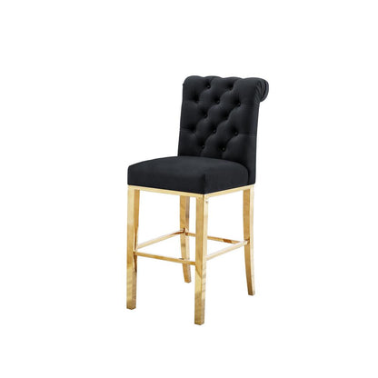 24" upholstered counter height chairs, stainless steel base (SET OF 2)