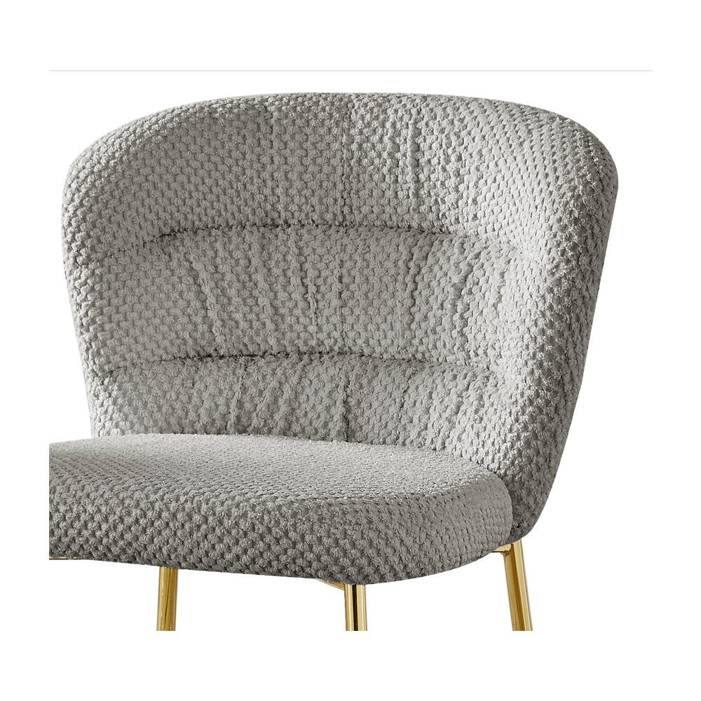 Gray With Gold Base Counter-Height Chair, Set Of 2