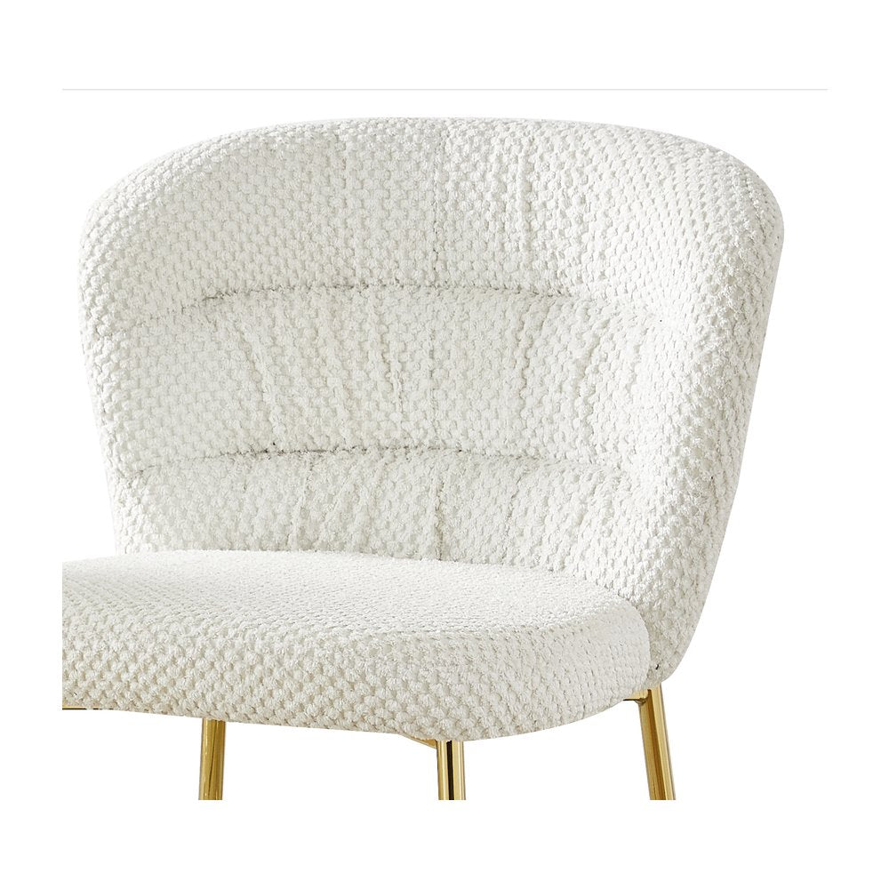 Cream With Gold Base Counter-Height Chairs, Set Of 2