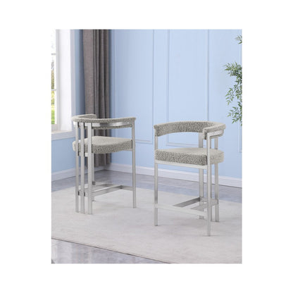 Glam gatsby Rich gray barstools- Set of 1