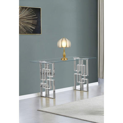 Best Quality Furniture- Clear tempered glass console table