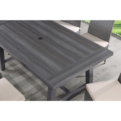 Outdoor aluminum metal fram dining table